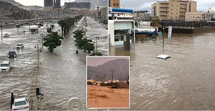 সৌদি আরবে ভয়াবহ বন্যা, হাই রেড অ্যালার্ট জারি